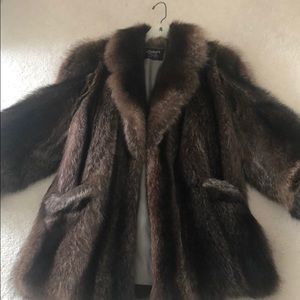 Karkazis Raccoon fur coat vintage